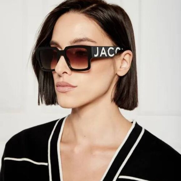 Marc Jacobs MARC 739/S 0CCP 90 Sunglasses White Square Frame, Grey Lenses - Picture 3 of 10